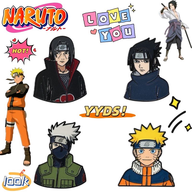 Anime Cosplay Naruto - Новая креативная двухмерная брошь-значок с персонажами