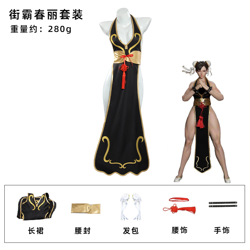 Костюм для косплея Чун-Ли из S – обзор и цена Anime Cosplay Black Girl